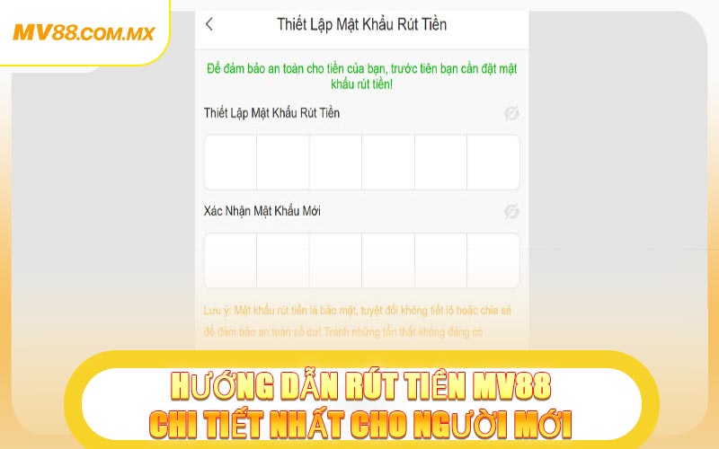 Hướng Dẫn Rút Tiền MV88 Chi Tiết Nhất Cho Người Mới