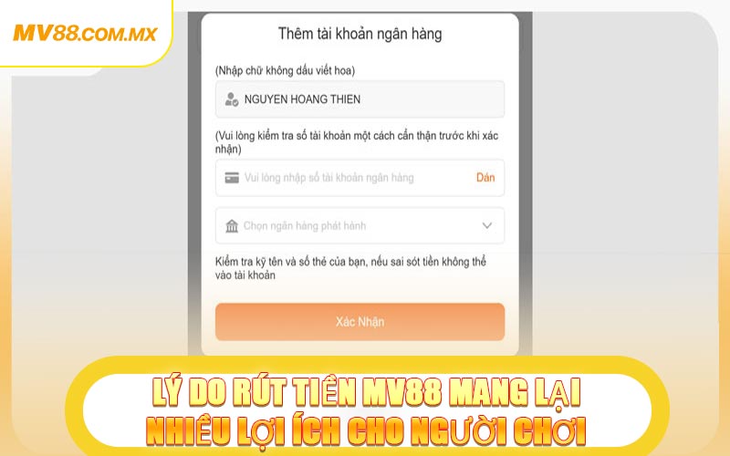 Lý Do Rút Tiền MV88 Mang Lại Nhiều Lợi Ích Cho Người Chơi